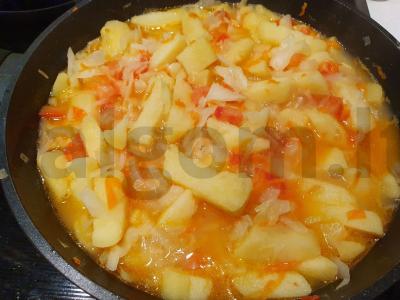 Troškintos daržovės garnyrui Žingsnis 6