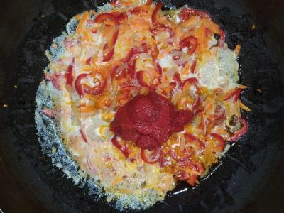 Žiediniai kopūstai, troškinti su daržovėmis Žingsnis 2