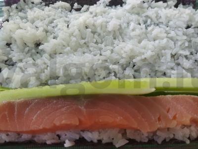 Suktinukai su lašiša ir žaliaisiais svogūnais Žingsnis 4