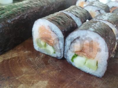 Suktinukai su lašiša ir žaliaisiais svogūnais Žingsnis 5