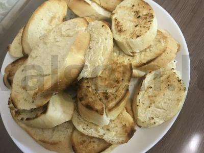 Aštri brusketos su kalmarais Žingsnis 1