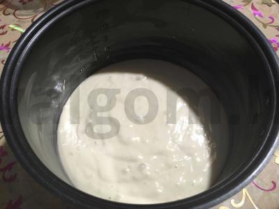 "Bisquick" keptuvėje "Multicooker Žingsnis 5