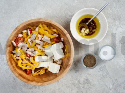 Salotos su vištiena ir fetos sūriu Žingsnis 2