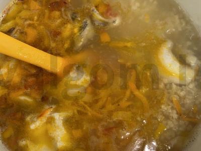 Žuvies sriuba su menke, daržovėmis ir sorų kruopomis Žingsnis 5