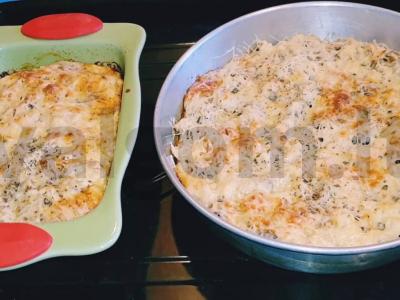 Gausus troškinys su žiediniais kopūstais, grybais ir vištiena pagrindine nuotrauka