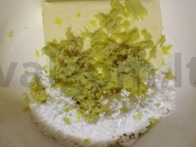 Smėlio imbieriniai sausainiai Žingsnis 1