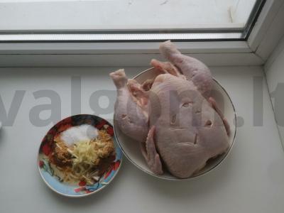 Vištiena marinate Žingsnis 1