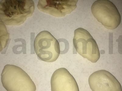 Kepti paplotėliai su kopūstų ir žuvies įdaru Žingsnis 4