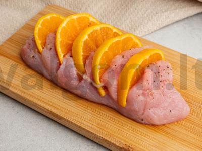 Kalakutiena, kepta su mandarinais Žingsnis 2