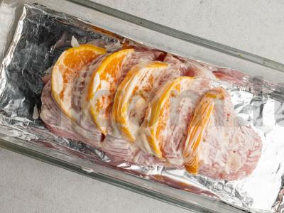 Kalakutiena, kepta su mandarinais Žingsnis 3