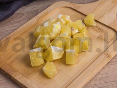 Citrinų ir mandarinų uogienė imunitetui Žingsnis 1