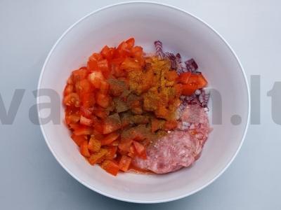 Įdarytos paprikos po sūrio plutele Žingsnis 1