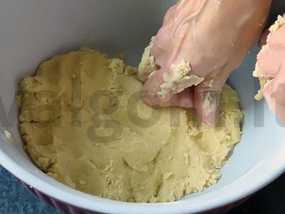 Persikų migdolų pyragas Žingsnis 1