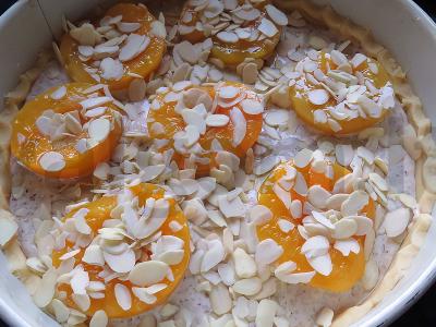 Persikų migdolų pyragas Žingsnis 5