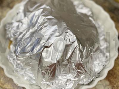 Antis su obuoliais apelsinų marinate Žingsnis 5