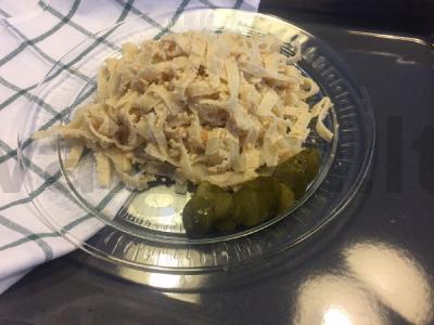 Makaronai su mėsa ir šonine pagrindine nuotrauka