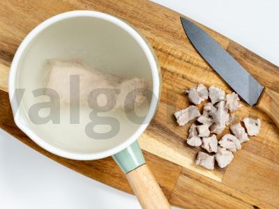 Kukurūzų sriuba su mėsos sultiniu Žingsnis 1