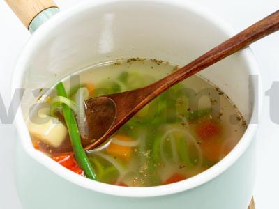 Kukurūzų sriuba su mėsos sultiniu Žingsnis 3