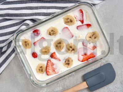 Braškių desertas su grietine Žingsnis 2