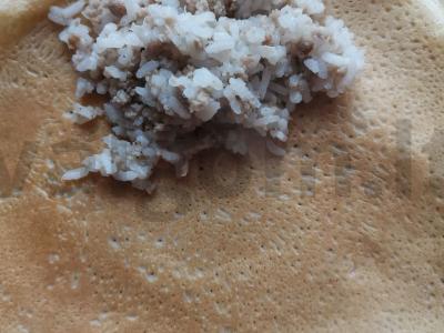 Sotūs blynai su maltos mėsos įdaru Žingsnis 9