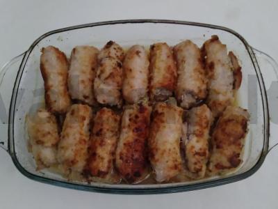 Mėsos suktinukai su marinuotais agurkais ir graikiniais riešutais Žingsnis 4