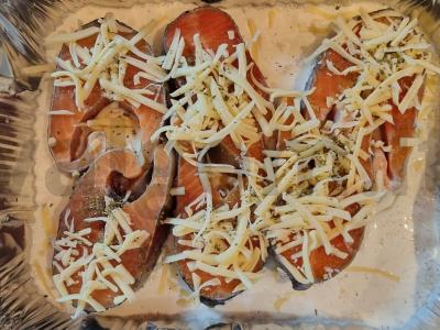 Upėtakis, keptas grietinėlės ir česnakų padaže Žingsnis 3