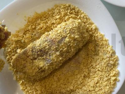 "Cordon bleu" kukurūzų dribsniuose. Žingsnis 8