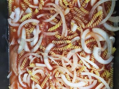 Kepti makaronai su pomidorais ir česnakais Žingsnis 4