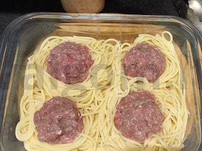 Makaronų lizdai su malta mėsa Žingsnis 2