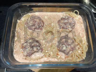 Makaronų lizdai su malta mėsa Žingsnis 3