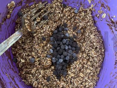 Šokoladiniai avižiniai sausainiai Žingsnis 4