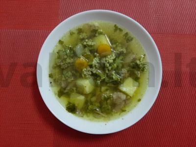 Žiedinių kopūstų sriuba su kalakutiena pagrindine nuotrauka