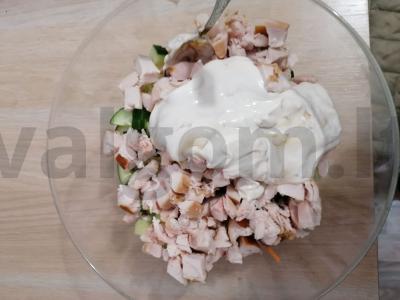 "Fresh" salotos su rūkyta vištienos krūtinėle Žingsnis 6