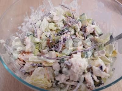 "Fresh" salotos su rūkyta vištienos krūtinėle pagrindine nuotrauka