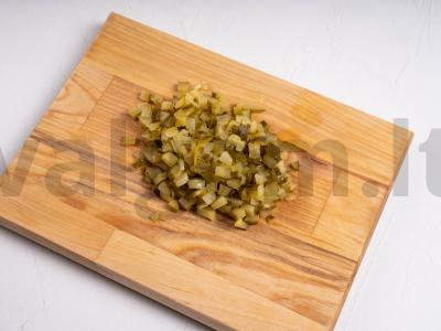 Salotos su sardinėmis ir krevetėmis Žingsnis 2