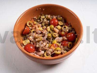 Salotos su sardinėmis ir krevetėmis Žingsnis 5