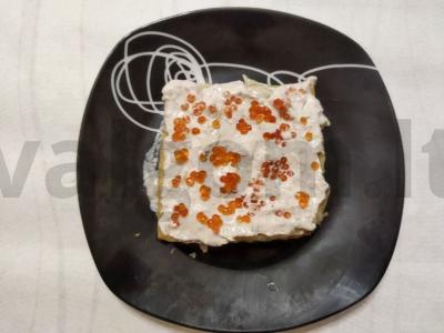 Neįprastas "Napoleono" pyragas su ikrais. Žingsnis 3