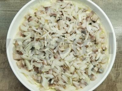 Šventinė silkė po kailiu su ikrais Žingsnis 1