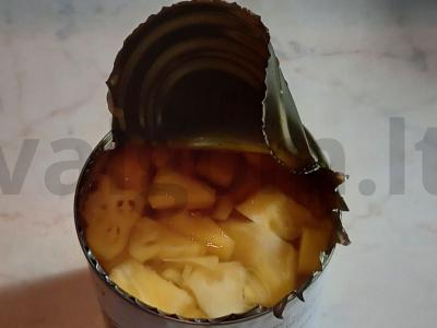 Kiauliena su ananasais ir udon makaronais Žingsnis 3