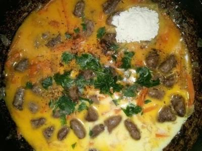 Troškintos vištienos širdelės su daržovėmis Žingsnis 3