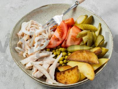 Kalmarų ir žuvies salotos Žingsnis 2