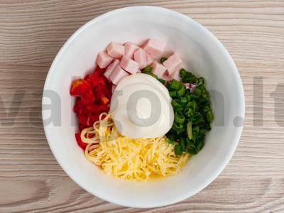 Tartaletės su karbonadu ir paprikomis Žingsnis 3