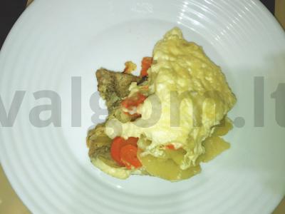 Prancūziško stiliaus mėsa daugiafunkcinėje keptuvėje pagrindine nuotrauka