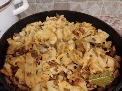 Flotsky makaronai su pomidorų pasta Žingsnis 5