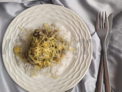 Fricassee su grybais pagrindine nuotrauka