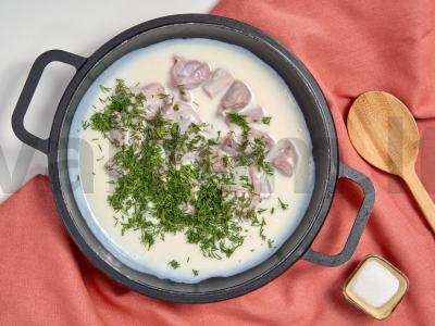 Kalakutiena česnakiniame-pieno padaže Žingsnis 2