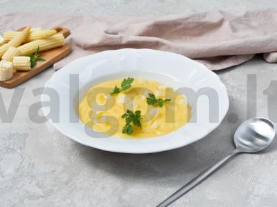 Gruziniško stiliaus kukurūzų košė su suluguni pagrindine nuotrauka