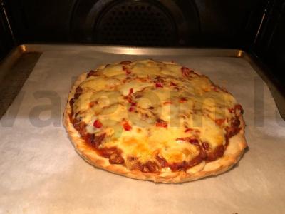 Vegetariška pica su baltosiomis pupelėmis ir grybais Žingsnis 4