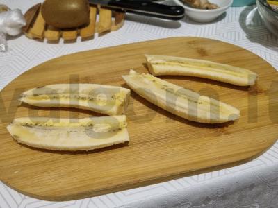 Karamelizuoti bananai Žingsnis 1