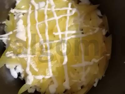 Sluoksniuotos kokteilių salotos su kumpiu Žingsnis 4